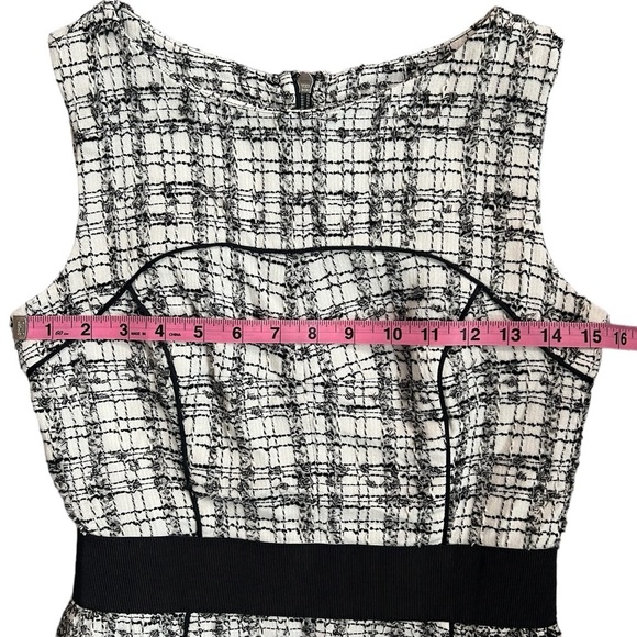 Milly Black and White Halter Sheath Midi Dress - Picture 11 of 15